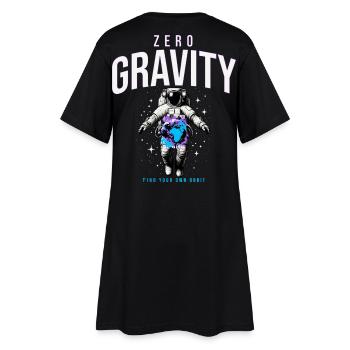 Zero Gravity Astronaut Earth Space - Women’s T-Shirt Dress - black - Back