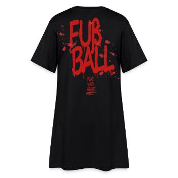 Fur Ball Graffiti: Play With Heart - Frauen T-Shirt-Kleid - Schwarz - Hinten