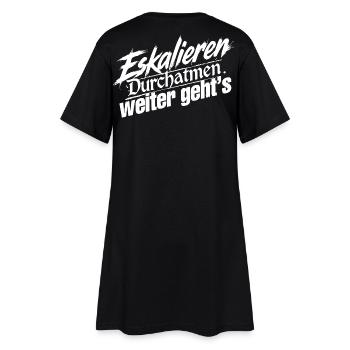 Ruhe Bewahren - Frauen T-Shirt-Kleid - Schwarz - Hinten