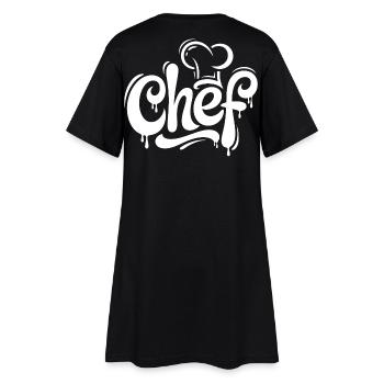 Graffiti Chef Schrift - Frauen T-Shirt-Kleid - Schwarz - Hinten