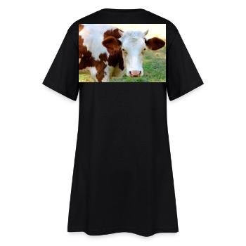 Affiche de vache - Robe T-shirt Femme - noir - Dos