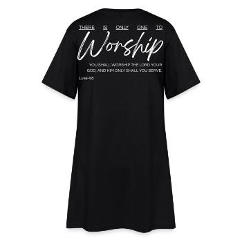 Il n’y a qu’un seul à adorer - Luc 4:8 - Robe T-shirt Femme - noir - Dos