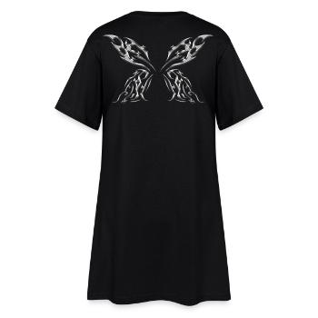 Ailes de papillon Tribal métallique - Robe T-shirt Femme - noir - Dos