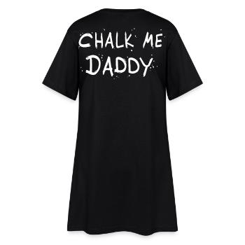 Chalk Me Daddy - Jeu de mots sur les rochers / l’escalade - Robe T-shirt Femme - noir - Dos