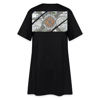 Urban Roundabout Mosaic - Women’s T-Shirt Dress - black - Back