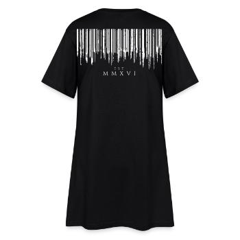 Barcode Tropfen White Est. MMXVI - Frauen T-Shirt-Kleid - Schwarz - Hinten