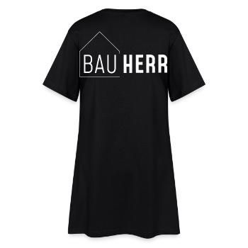 Bauherr mit Haus ohne Jahreszahl /hell - Frauen T-Shirt-Kleid - Schwarz - Hinten