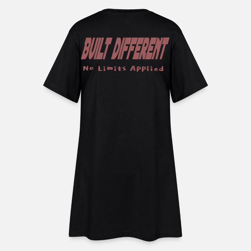 Built Different – No Limits Applied - Women’s T-Shirt Dress - black