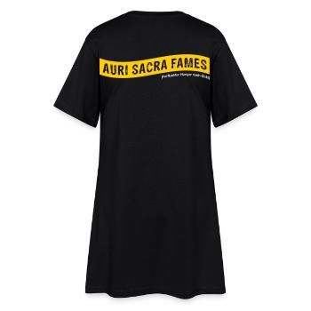 Auri sacra fames (latin) > Vectorgraphique - Robe T-shirt Femme - noir - Dos