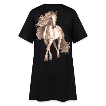 Motif cheval - Robe T-shirt Femme - noir - Dos