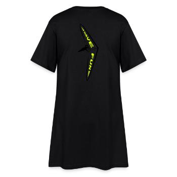 Hangglidingaction - Frauen T-Shirt-Kleid - Schwarz - Hinten
