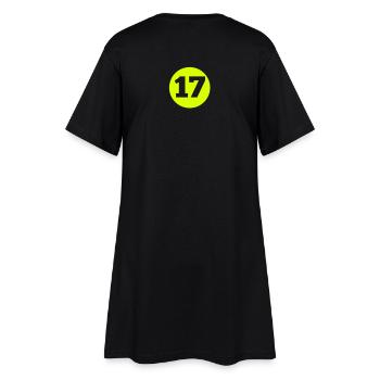 17c - Frauen T-Shirt-Kleid - Schwarz - Hinten