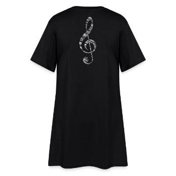 Clef musique symbole note signe - Robe T-shirt Femme - noir - Dos