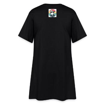 Retro panda - Women’s T-Shirt Dress - black - Back