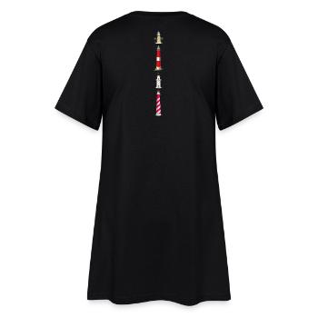 Leuchttürme, Niederlande, Türkei, USA, Deutschland - Frauen T-Shirt-Kleid - Schwarz - Hinten