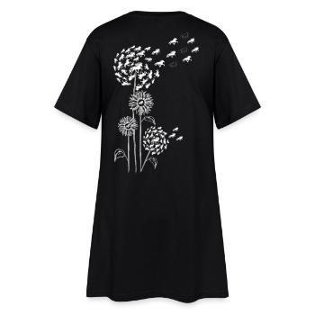 Dandelion with Blossom and Tölt White - Women’s T-Shirt Dress - black - Back