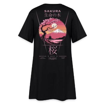 Sakura - Japan - Women’s T-Shirt Dress - black - Back
