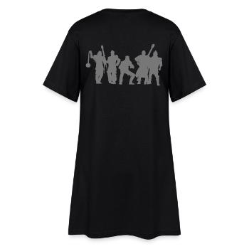 Jugger Schattenspieler grau - Frauen T-Shirt-Kleid - Schwarz - Hinten