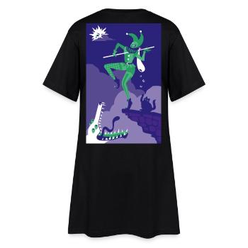Der Narr - Tarot Große Arkana Illustration - Frauen T-Shirt-Kleid - Schwarz - Hinten