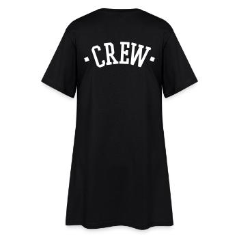 CREW - Frauen T-Shirt-Kleid - Schwarz - Hinten