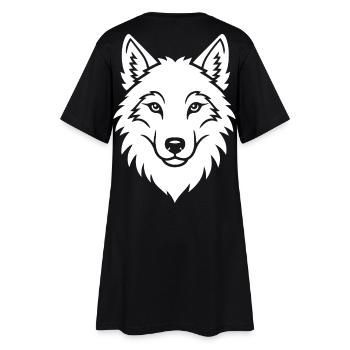 Wolf Head Art naturel élégant en nature sauvage - Robe T-shirt Femme - noir - Dos