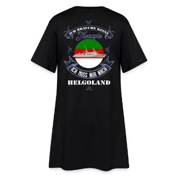 Helgoland mit der MS Helgoland in Farbe - Frauen T-Shirt-Kleid - Schwarz - Hinten