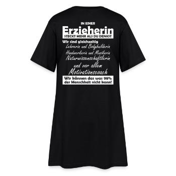 Erzieherin - Frauen T-Shirt-Kleid - Schwarz - Hinten