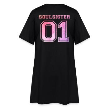 Soulsister 01 Partner Paar Freund BFF Freundin - Robe T-shirt Femme - noir - Dos