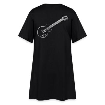 E-Gitarre - Frauen T-Shirt-Kleid - Schwarz - Hinten