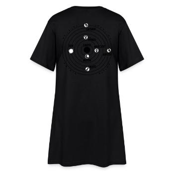 système solaire - Robe T-shirt Femme - noir - Dos
