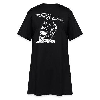 Wiedehopf ähnlicher Vogel - Frauen T-Shirt-Kleid - Schwarz - Hinten