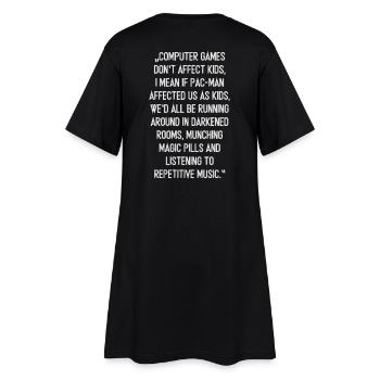 Computer games do not effect kids - Women’s T-Shirt Dress - black - Back