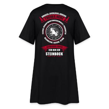 Steinbock Sternzeichen Horoskop - Frauen T-Shirt-Kleid - Schwarz - Hinten