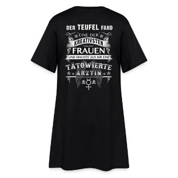 Kreative Tätowierte Ärztin - Frauen T-Shirt-Kleid - Schwarz - Hinten