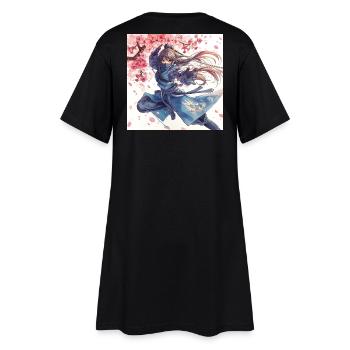 Ninja Fleur de Cerisier dans l’Attaque Éclair - Robe T-shirt Femme - noir - Dos