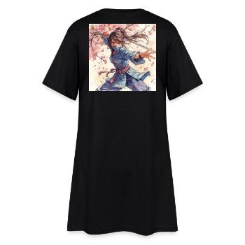 Ninja de la Lame Fleur en kimono - Robe T-shirt Femme - noir - Dos