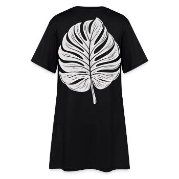 Feuille de Monstera cool, Motif de plantes - Robe T-shirt Femme - noir - Dos