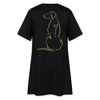 Ridgeback in Not Logo Single Hund - Frauen T-Shirt-Kleid - Schwarz - Hinten