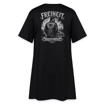 Freiheit Oldschool Outlaw Vintage Tattoo Back - Frauen T-Shirt-Kleid - Schwarz - Hinten