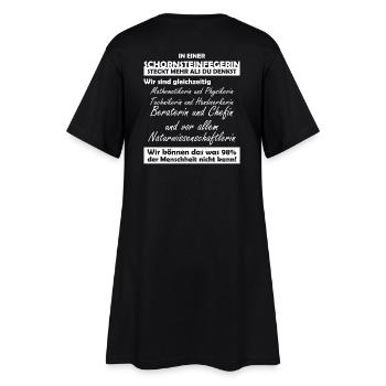 Schornsteinfegerin - Frauen T-Shirt-Kleid - Schwarz - Hinten