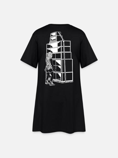 Tekno 23 Sound System Girl - Robe T-shirt Femme - noir