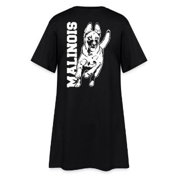 Malinois - Frauen T-Shirt-Kleid - Schwarz - Hinten