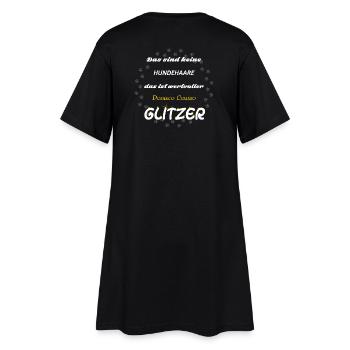 Podenco Canario Glitzer wA9W - Frauen T-Shirt-Kleid - Schwarz - Hinten