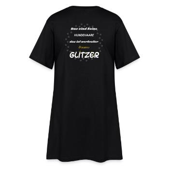 Podenco Glitzer J2N1D - Frauen T-Shirt-Kleid - Schwarz - Hinten