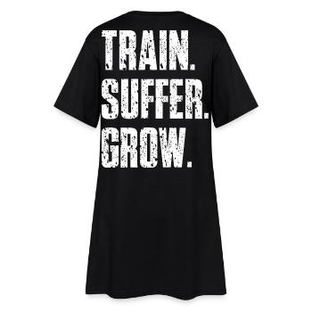 Train Suffer Grow Grunge Motto - White - Frauen T-Shirt-Kleid - Schwarz - Hinten