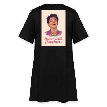 Queer avec bonheur - Robe T-shirt Femme - noir - Dos