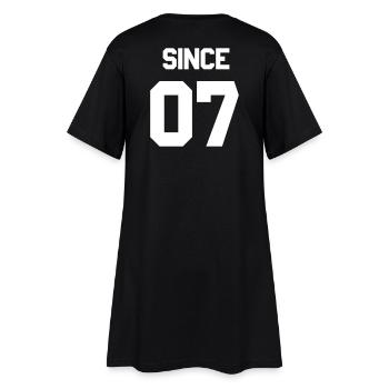 Together since 2007 Paarshirt - Frauen T-Shirt-Kleid - Schwarz - Hinten