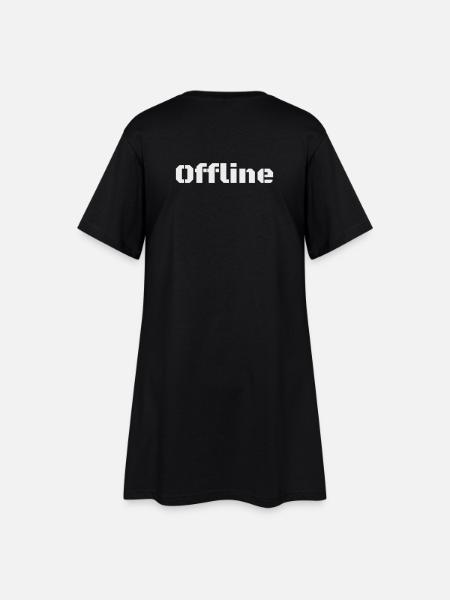 Offline - Frauen T-Shirt-Kleid - Schwarz