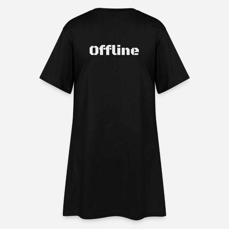Offline - Frauen T-Shirt-Kleid - Schwarz