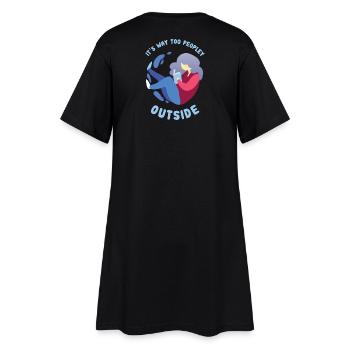 Introverti - Bien trop populaire - Robe T-shirt Femme - noir - Dos